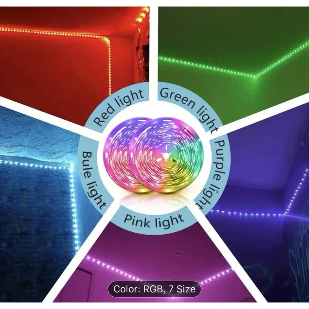 25 Ft LED Strip Lights, Smart Light with App Remote Control, RGB LED 2ROLL100ft